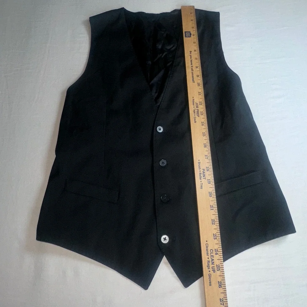 Dolce & Gabbana Staff Black Formal Waistcoat‎ Vest Adjustable Cinch Men 17.5x25